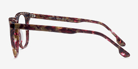 Capucine Red Floral Acétate Montures de lunettes de vue d'EyeBuyDirect, Vue de Côté