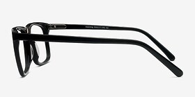 Evening Noir Acétate Montures de lunettes de vue d'EyeBuyDirect, Vue de Côté