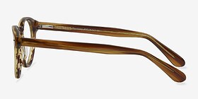 The Loop Brown Striped Acétate Montures de lunettes de vue d'EyeBuyDirect, Vue de Côté