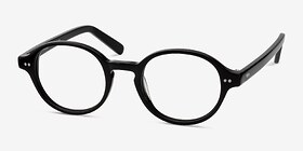 Homer Noir Acétate Montures de lunettes de vue d'EyeBuyDirect, Vue d'Angle