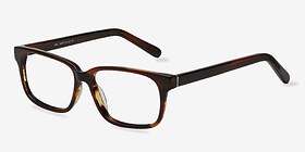 Edit Brun Acétate Montures de lunettes de vue d'EyeBuyDirect, Vue d'Angle