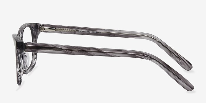 Edit Clear Gray Acétate Montures de lunettes de vue d'EyeBuyDirect