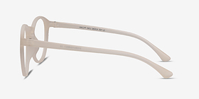 Bright Side Clear White Plastique Montures de lunettes de vue d'EyeBuyDirect, Vue de Côté