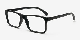Persian Matte Black Plastique Montures de lunettes de vue d'EyeBuyDirect, Vue d'Angle