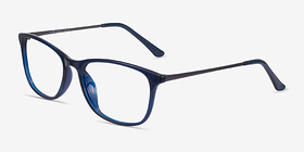 Oliver Bleu marine  Plastique Montures de lunettes de vue d'EyeBuyDirect, Vue d'Angle