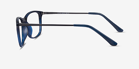 Oliver Bleu marine  Plastique Montures de lunettes de vue d'EyeBuyDirect, Vue de Côté