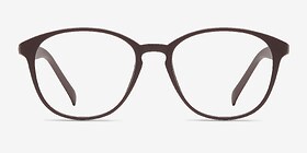 Watermelon Matte Burgundy Plastique Montures de lunettes de vue d'EyeBuyDirect, Vue de Face