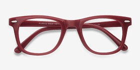 Flurries Rose Plastique Montures de lunettes de vue d'EyeBuyDirect, Vue Rapprochée