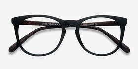 Little Providence Matte Black Plastique Montures de lunettes de vue d'EyeBuyDirect, Vue Rapprochée