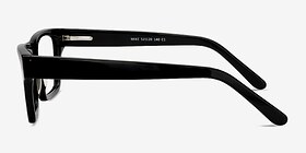 Mike Noir Acétate Montures de lunettes de vue d'EyeBuyDirect, Vue de Côté