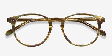Striped Caramel Prism -  Vintage Acétate Lunettes de vue