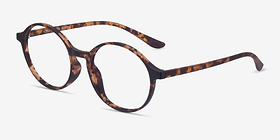 Poetic Matte tortoise Plastique Montures de lunettes de vue d'EyeBuyDirect, Vue d'Angle