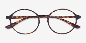 Poetic Matte tortoise Plastique Montures de lunettes de vue d'EyeBuyDirect, Vue Rapprochée