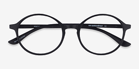 Poetic Matte Black Plastique Montures de lunettes de vue d'EyeBuyDirect, Vue Rapprochée