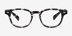 Atomic Gray Floral Plastique Montures de lunettes de vue d'EyeBuyDirect, Vue de Face