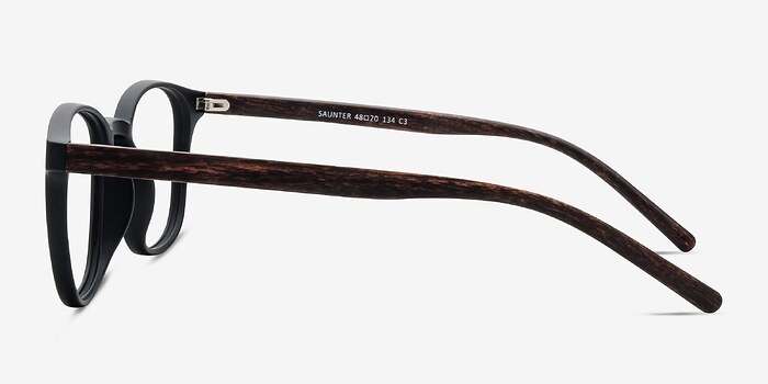 Saunter Matte Black Plastique Montures de lunettes de vue d'EyeBuyDirect