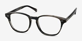 Lucid London Fog Acétate Montures de lunettes de vue d'EyeBuyDirect, Vue d'Angle