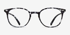 Hubris Black Floral Plastique Montures de lunettes de vue d'EyeBuyDirect, Vue de Face
