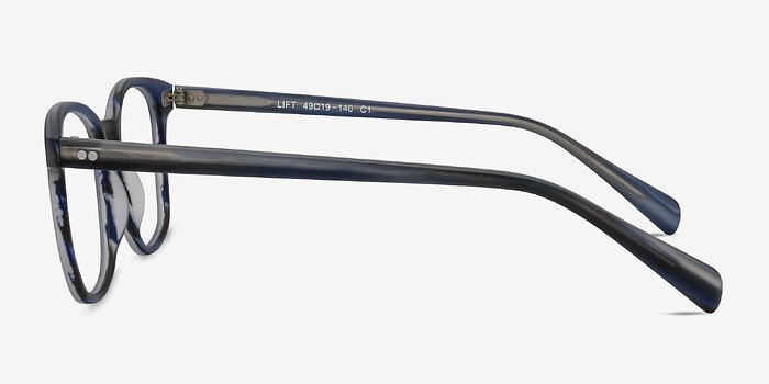Lift Blue Striped Acétate Montures de lunettes de vue d'EyeBuyDirect