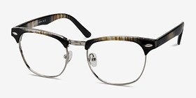 Coexist Rayures Plastique Montures de lunettes de vue d'EyeBuyDirect, Vue d'Angle