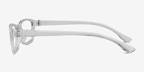 Versus Transparent Plastique Montures de lunettes de vue d'EyeBuyDirect, Vue de Côté