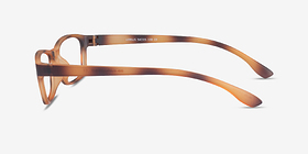 Versus Matte Tortoise Plastique Montures de lunettes de vue d'EyeBuyDirect, Vue de Côté