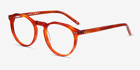 Planete Brown Tortoise Acétate Montures de lunettes de vue d'EyeBuyDirect, Vue d'Angle