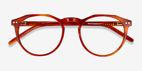 Planete Brown Tortoise Acétate Montures de lunettes de vue d'EyeBuyDirect, Vue Rapprochée