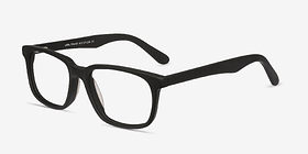 Little Bristol Noir Acétate Montures de lunettes de vue d'EyeBuyDirect, Vue d'Angle