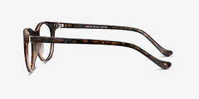 Delle Brown Floral Acétate Montures de lunettes de vue d'EyeBuyDirect, Vue de Côté