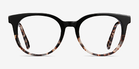 Rialto Black Tortoise Acétate Montures de lunettes de vue d'EyeBuyDirect, Vue de Face