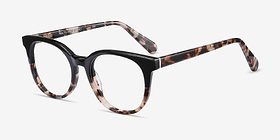 Rialto Black Tortoise Acétate Montures de lunettes de vue d'EyeBuyDirect, Vue d'Angle