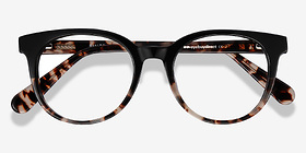 Rialto Black Tortoise Acétate Montures de lunettes de vue d'EyeBuyDirect, Vue Rapprochée