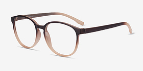 Shifter Brun Plastique Montures de lunettes de vue d'EyeBuyDirect, Vue d'Angle