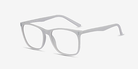Mystery Gris Plastique Montures de lunettes de vue d'EyeBuyDirect, Vue d'Angle