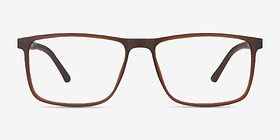Holmes Brun Plastique Montures de lunettes de vue d'EyeBuyDirect, Vue de Face
