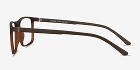 Holmes Brun Plastique Montures de lunettes de vue d'EyeBuyDirect, Vue de Côté