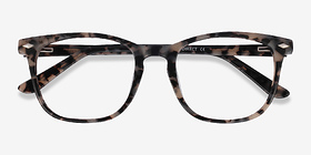 Honor Gray Tortoise Acétate Montures de lunettes de vue d'EyeBuyDirect, Vue Rapprochée