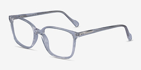 Joanne Transparent Acétate Montures de lunettes de vue d'EyeBuyDirect, Vue d'Angle