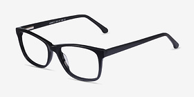 Annett Noir Acétate Montures de lunettes de vue d'EyeBuyDirect, Vue d'Angle