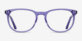Cherbourg Violet Acétate Montures de lunettes de vue d'EyeBuyDirect, Vue de Face
