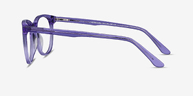 Cherbourg Violet Acétate Montures de lunettes de vue d'EyeBuyDirect, Vue de Côté