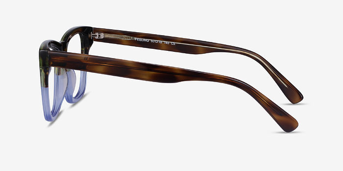Feeling Brown Blue Acétate Montures de lunettes de vue d'EyeBuyDirect