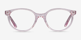 Trust Clear Pink Acétate Montures de lunettes de vue d'EyeBuyDirect, Vue de Face