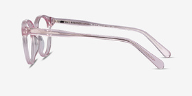 Trust Clear Pink Acétate Montures de lunettes de vue d'EyeBuyDirect, Vue de Côté