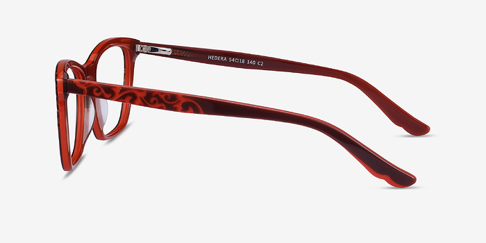 Hedera Burgundy Orange Acétate Montures de lunettes de vue d'EyeBuyDirect