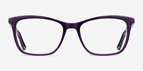 Hedera Violet Acétate Montures de lunettes de vue d'EyeBuyDirect, Vue de Face