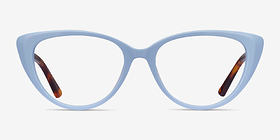 Anastasia Baby Blue & Tortoise Acétate Montures de lunettes de vue d'EyeBuyDirect, Vue de Face