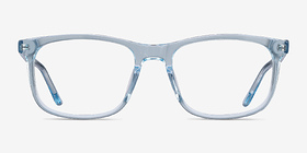 Ballast Clear Blue Acétate Montures de lunettes de vue d'EyeBuyDirect, Vue de Face