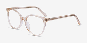 Nala Clear Melon Acétate Montures de lunettes de vue d'EyeBuyDirect, Vue d'Angle
